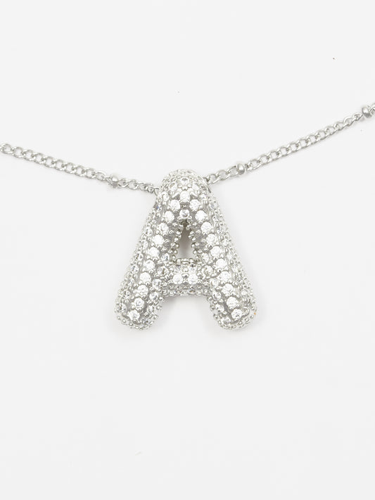 Bling Bubble Initial Necklace