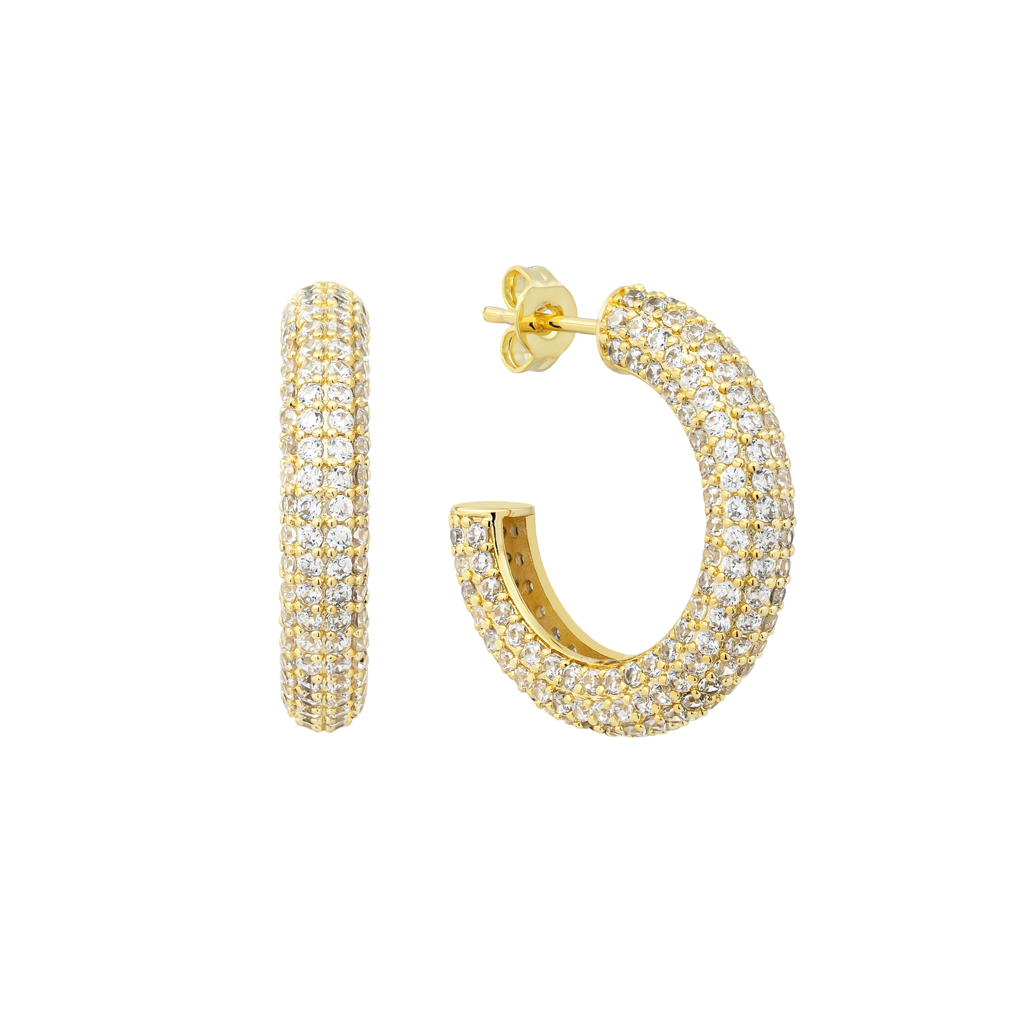 Frosted Hoop Earrings