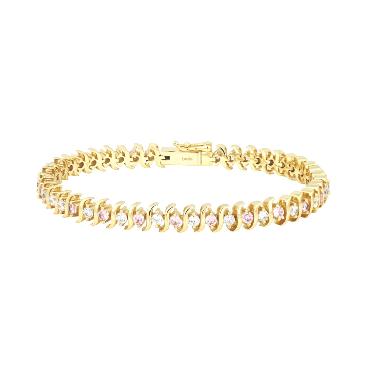 Pink Wave Tennis Bracelet