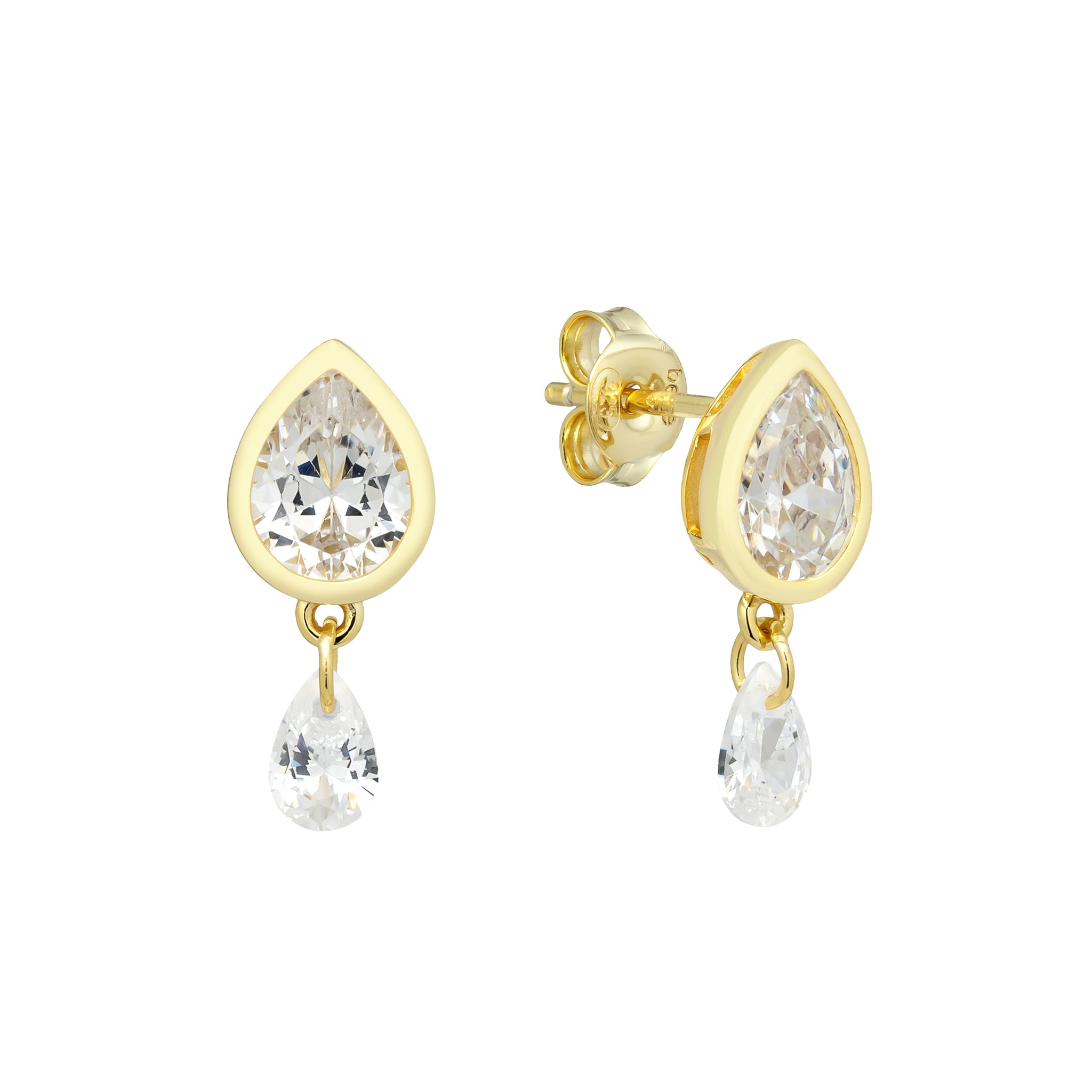 Teardrop CZ Earrings
