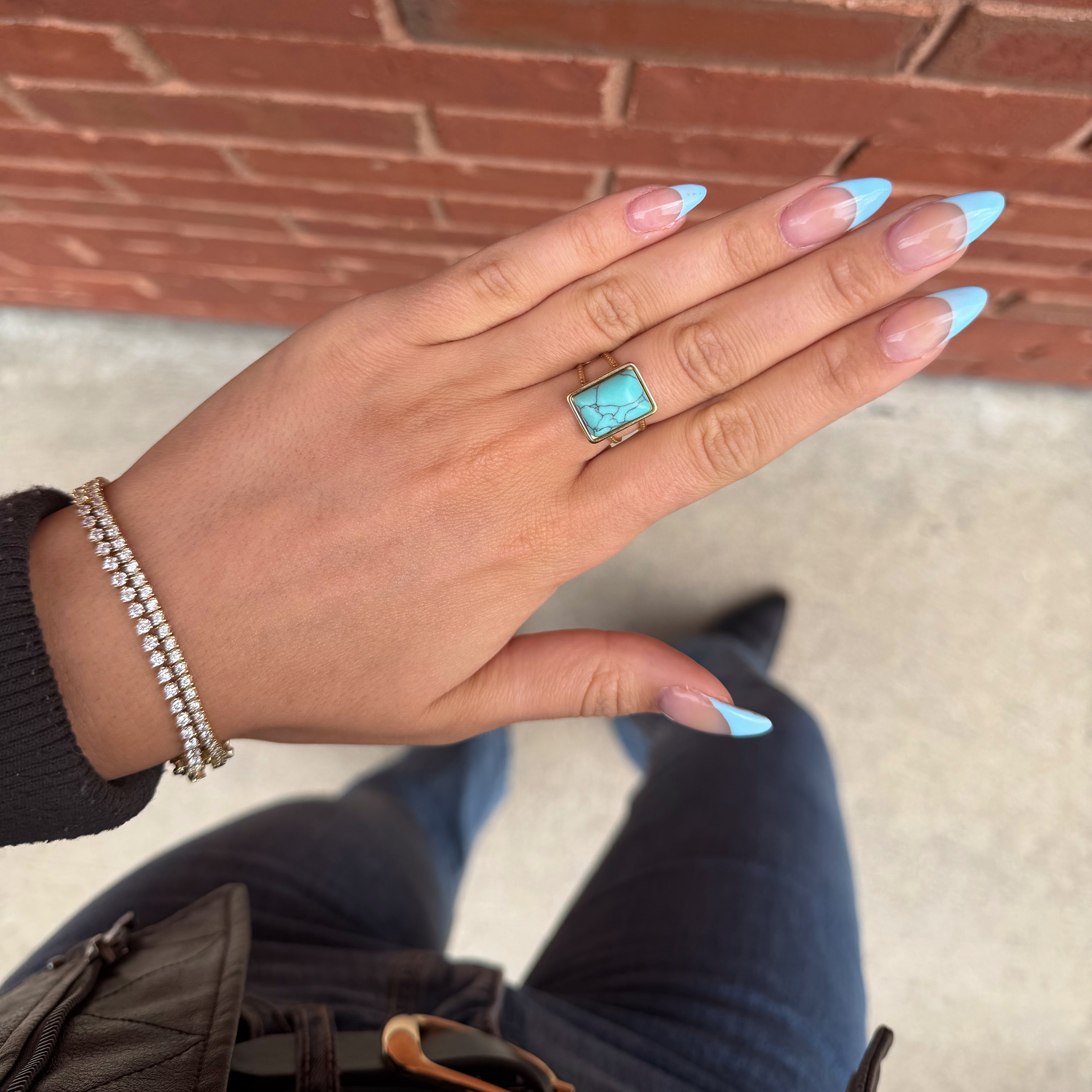 Azure Adjustable Ring – Belle