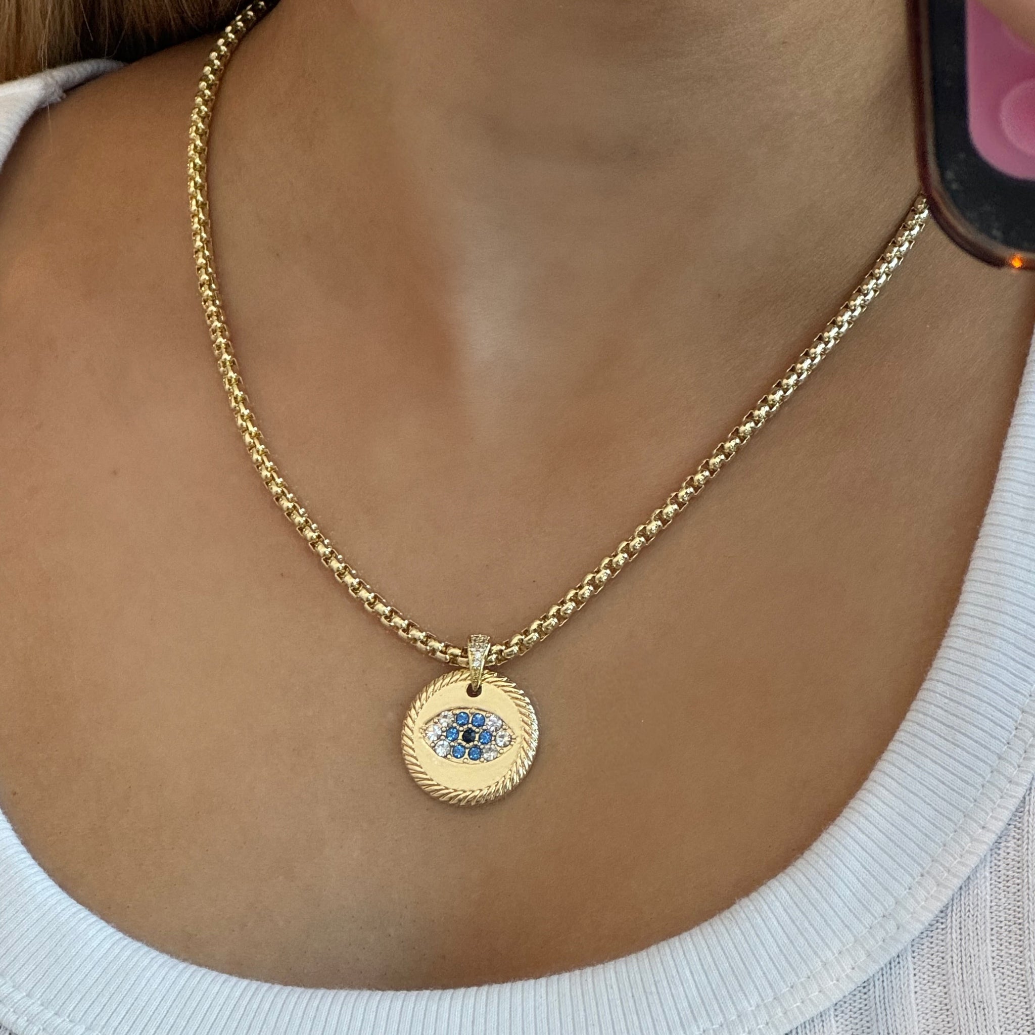 Evil Eye Medallion Necklace