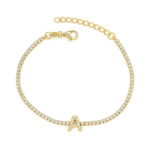 Initial Tennis Bracelet