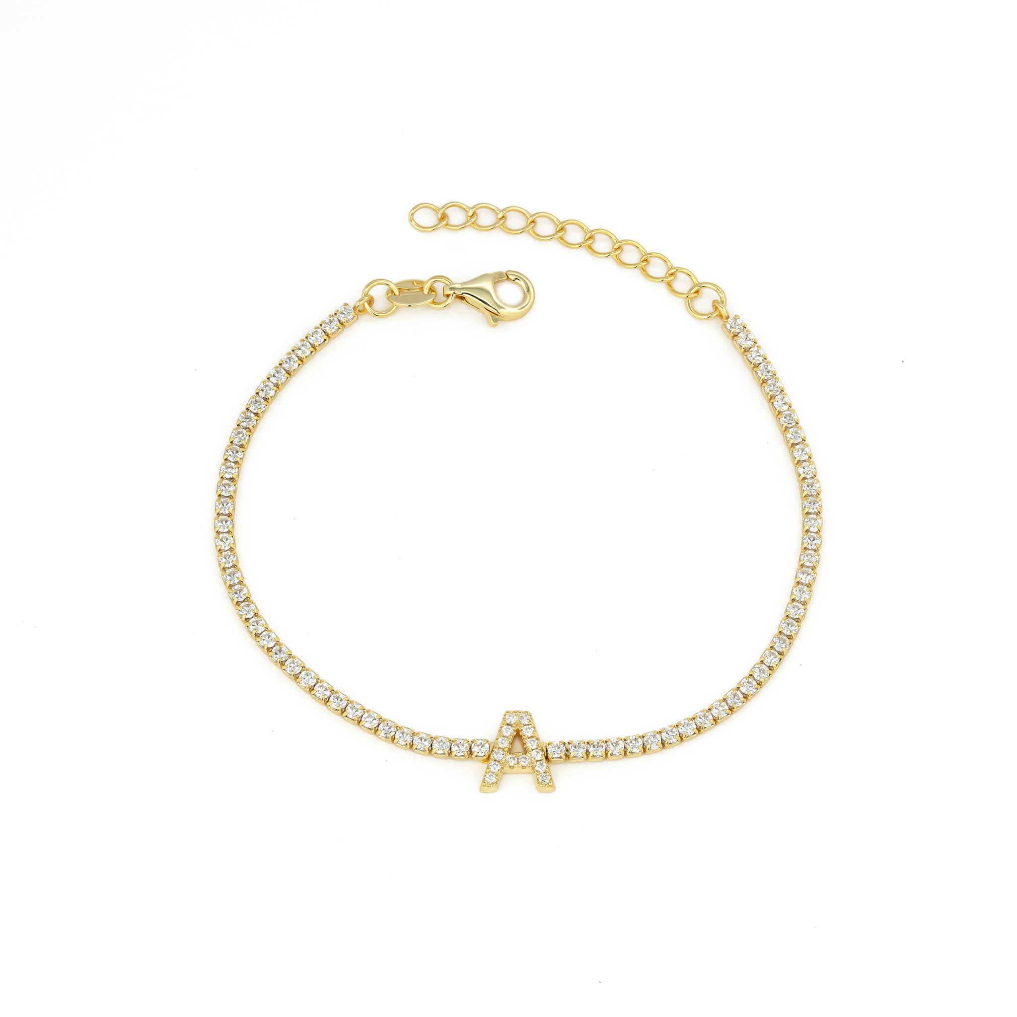 Initial Tennis Bracelet