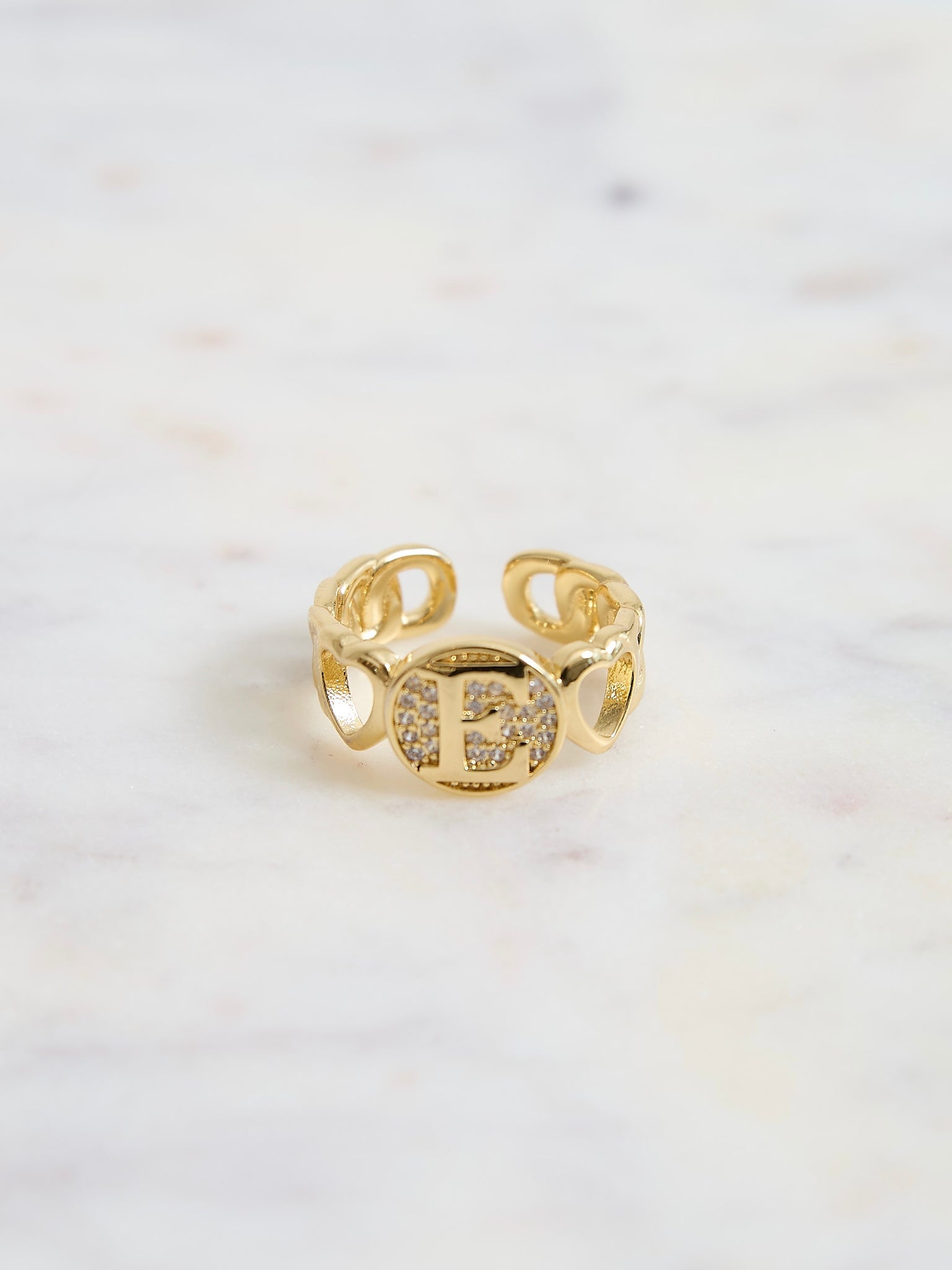 Hot Girl Initial Ring