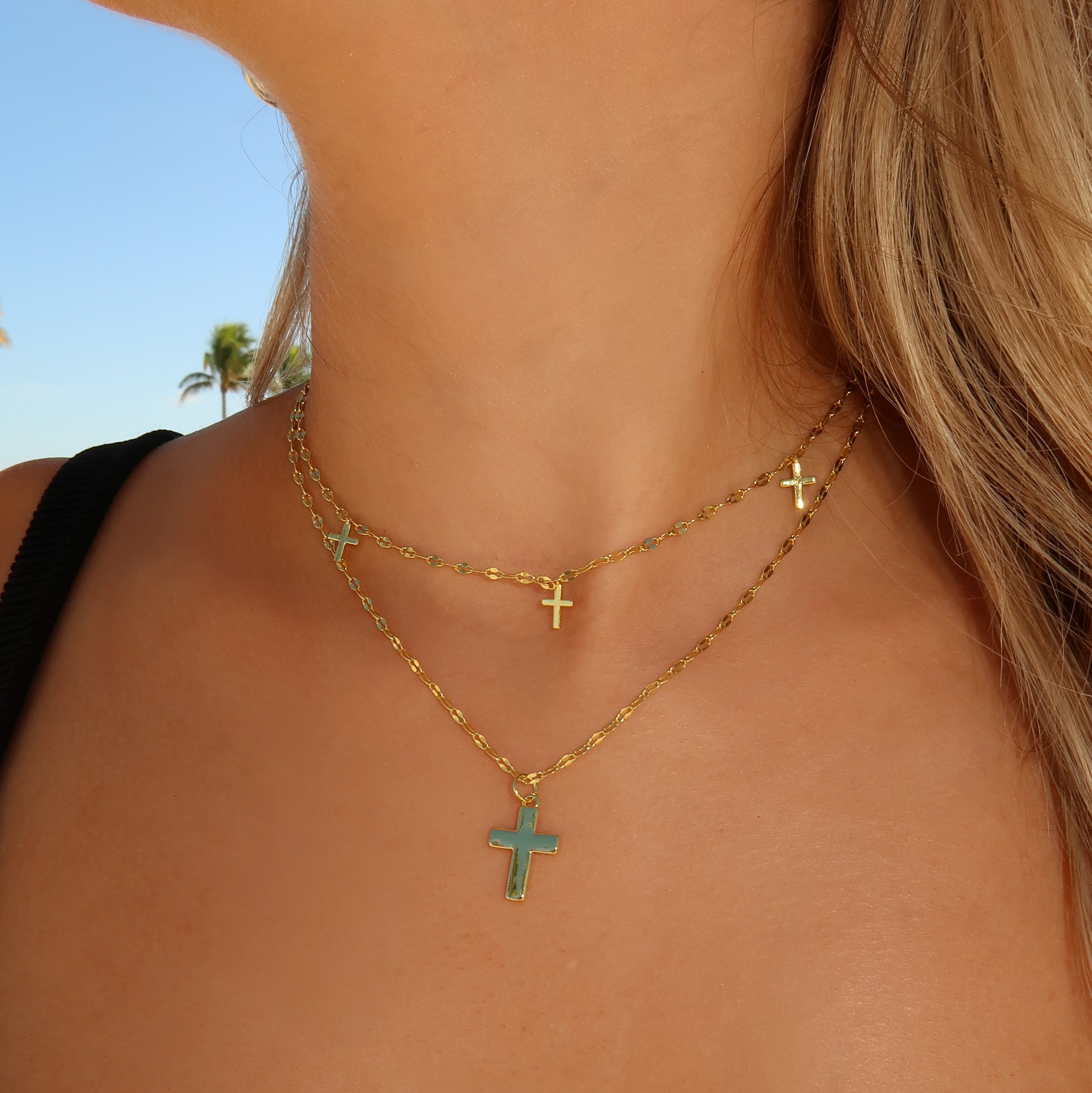 Cross My Heart Necklace Set