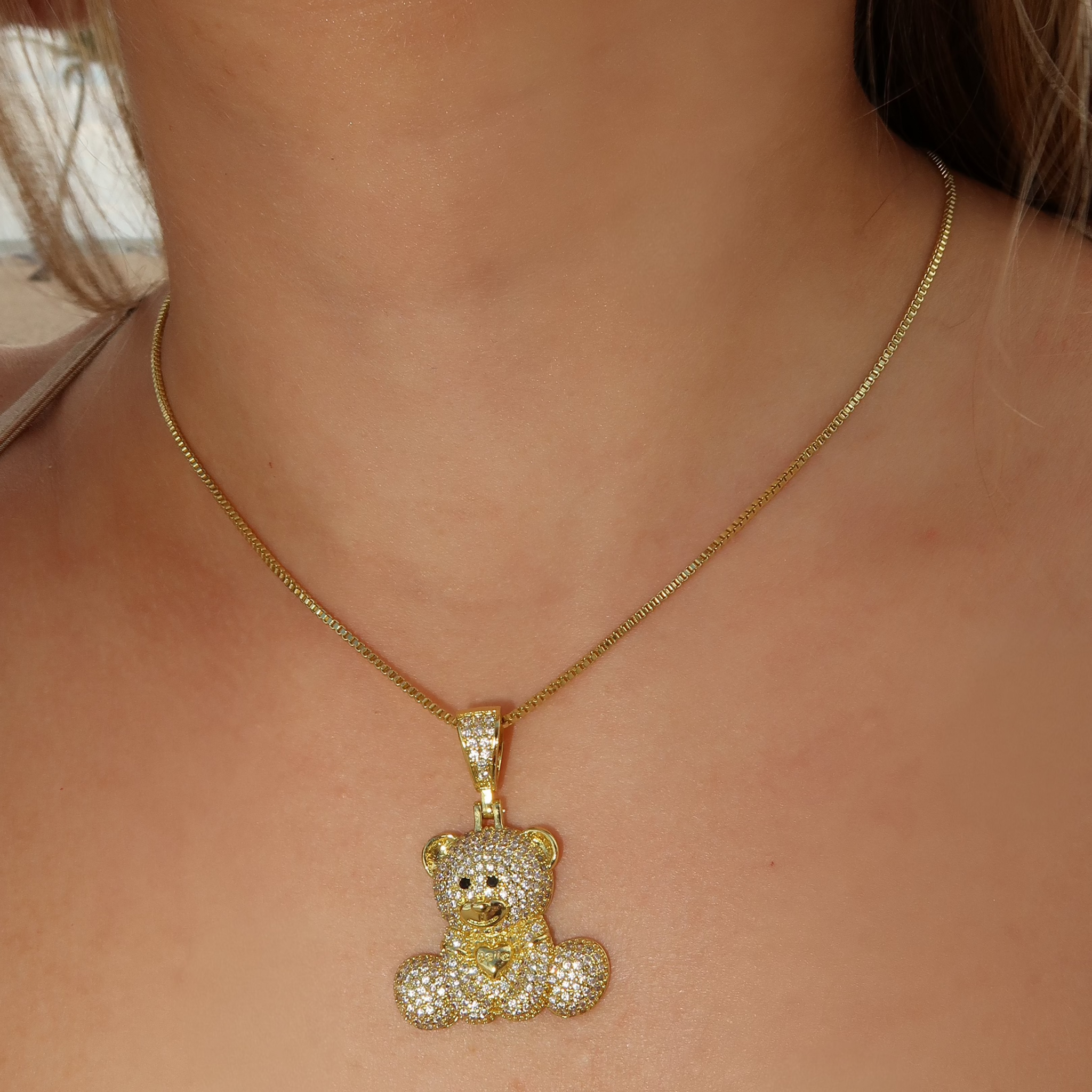 Belle Teddy Necklace