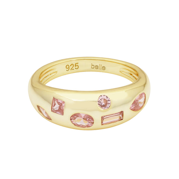 Luna Multi Stone Dome Ring