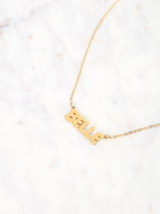 Bubble Nameplate Necklace