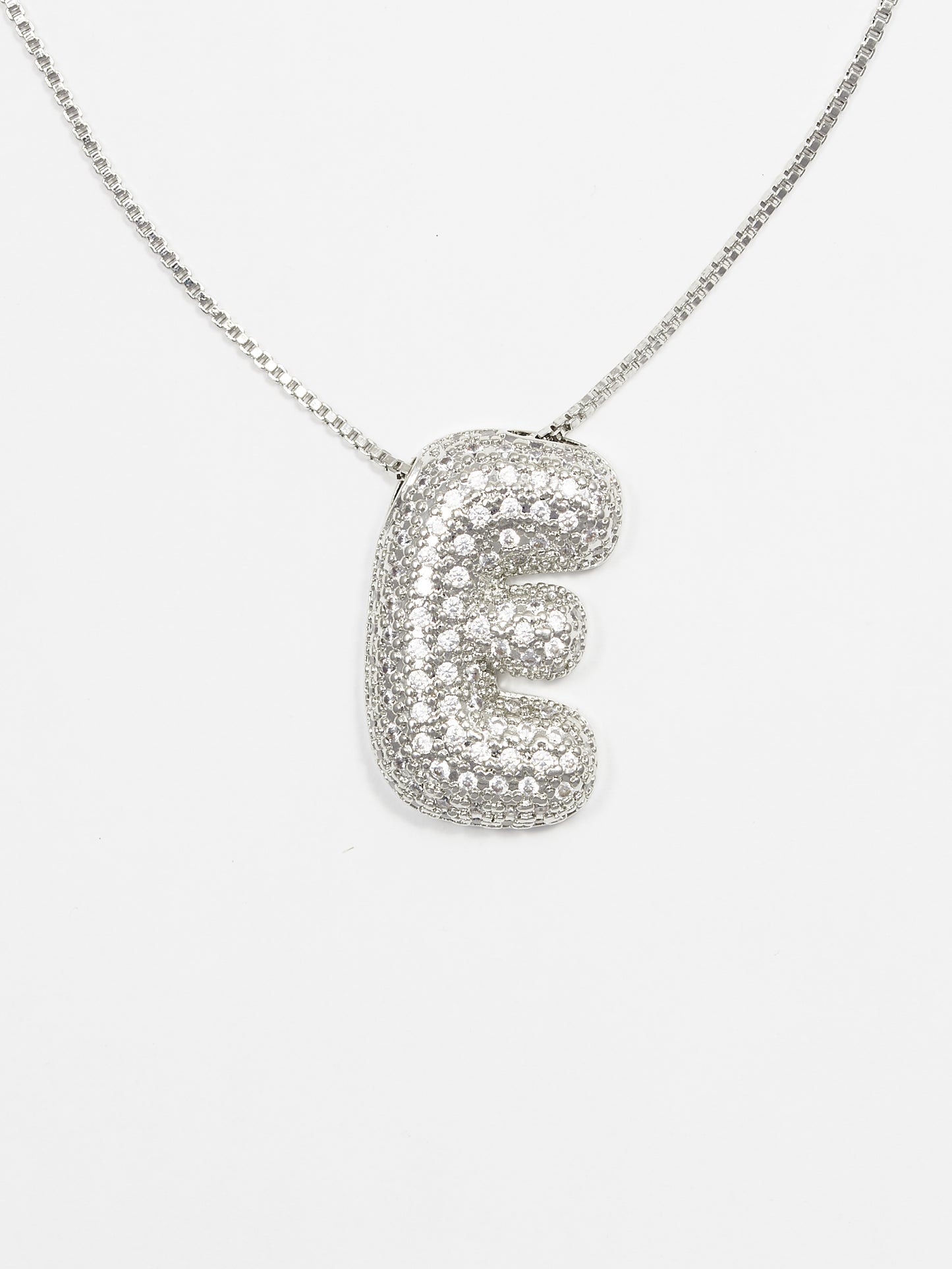 Jumbo Bling Bubble Initial Necklace