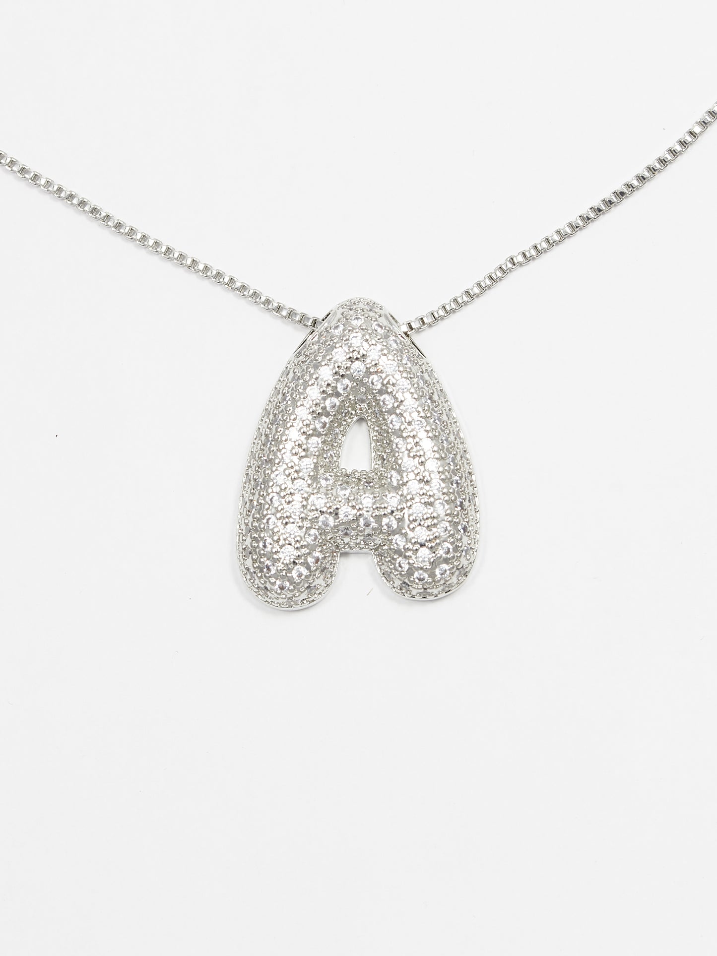 Jumbo Bling Bubble Initial Necklace