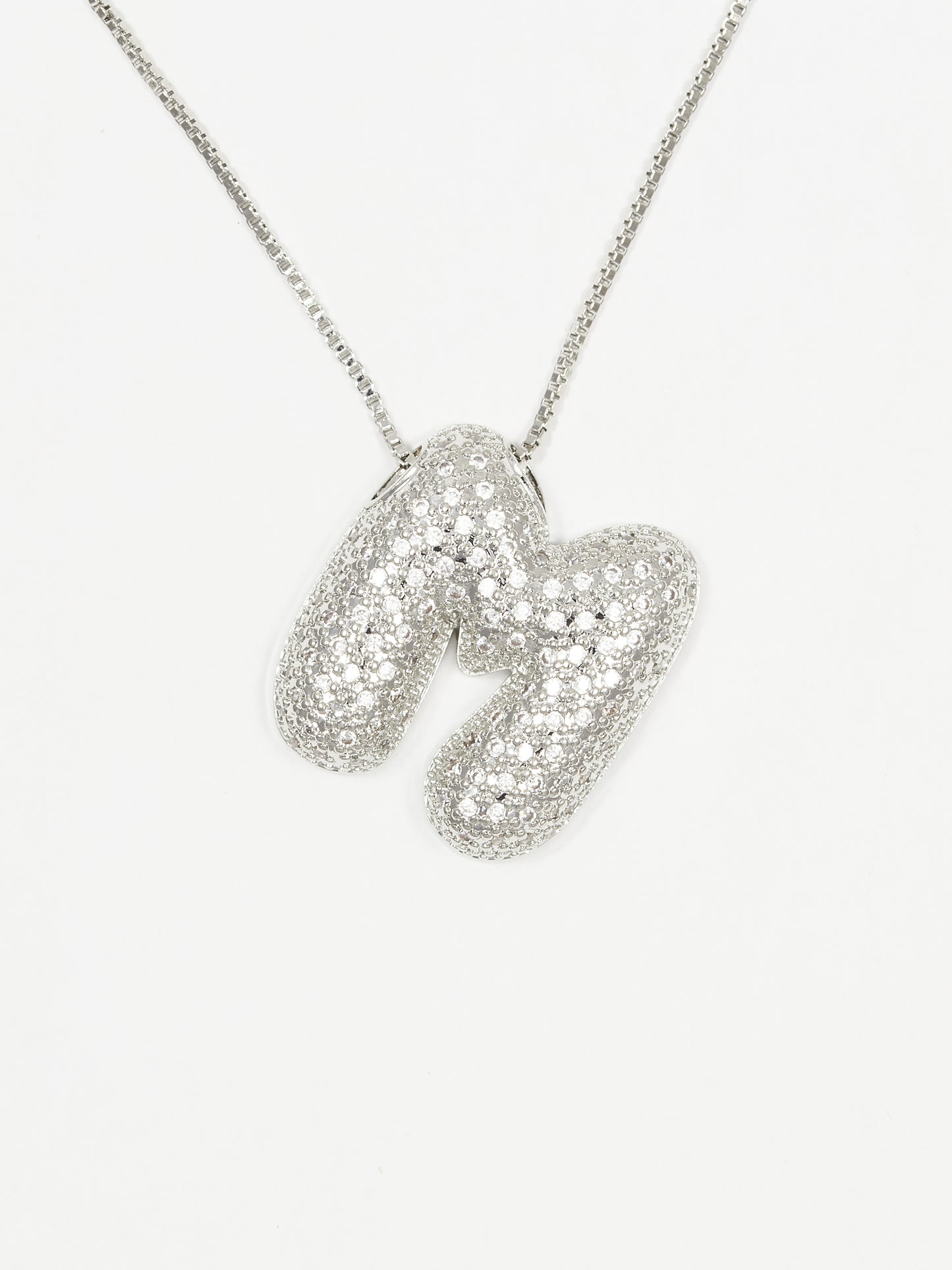 Jumbo Bling Bubble Initial Necklace