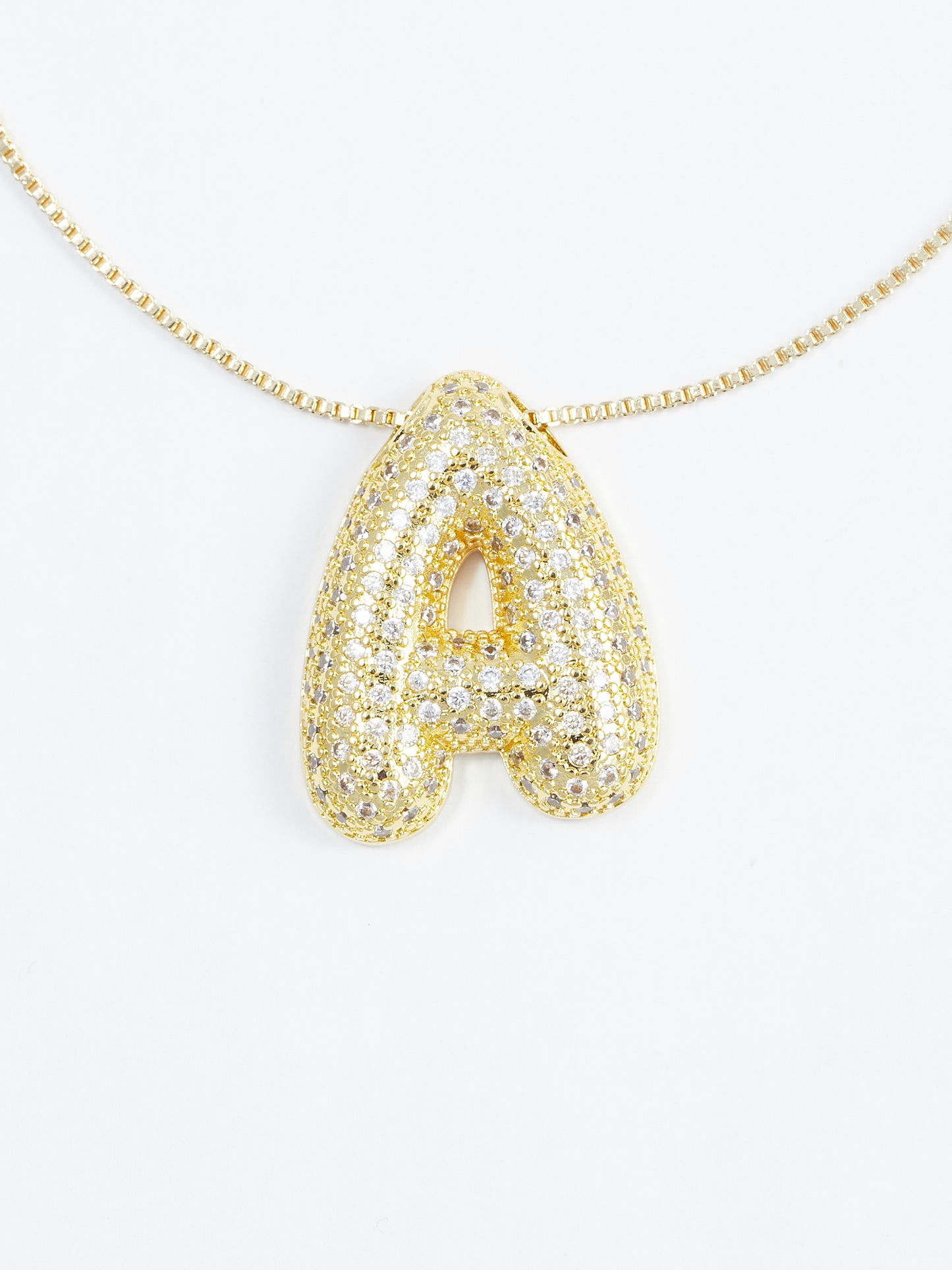 Jumbo Bling Bubble Initial Necklace