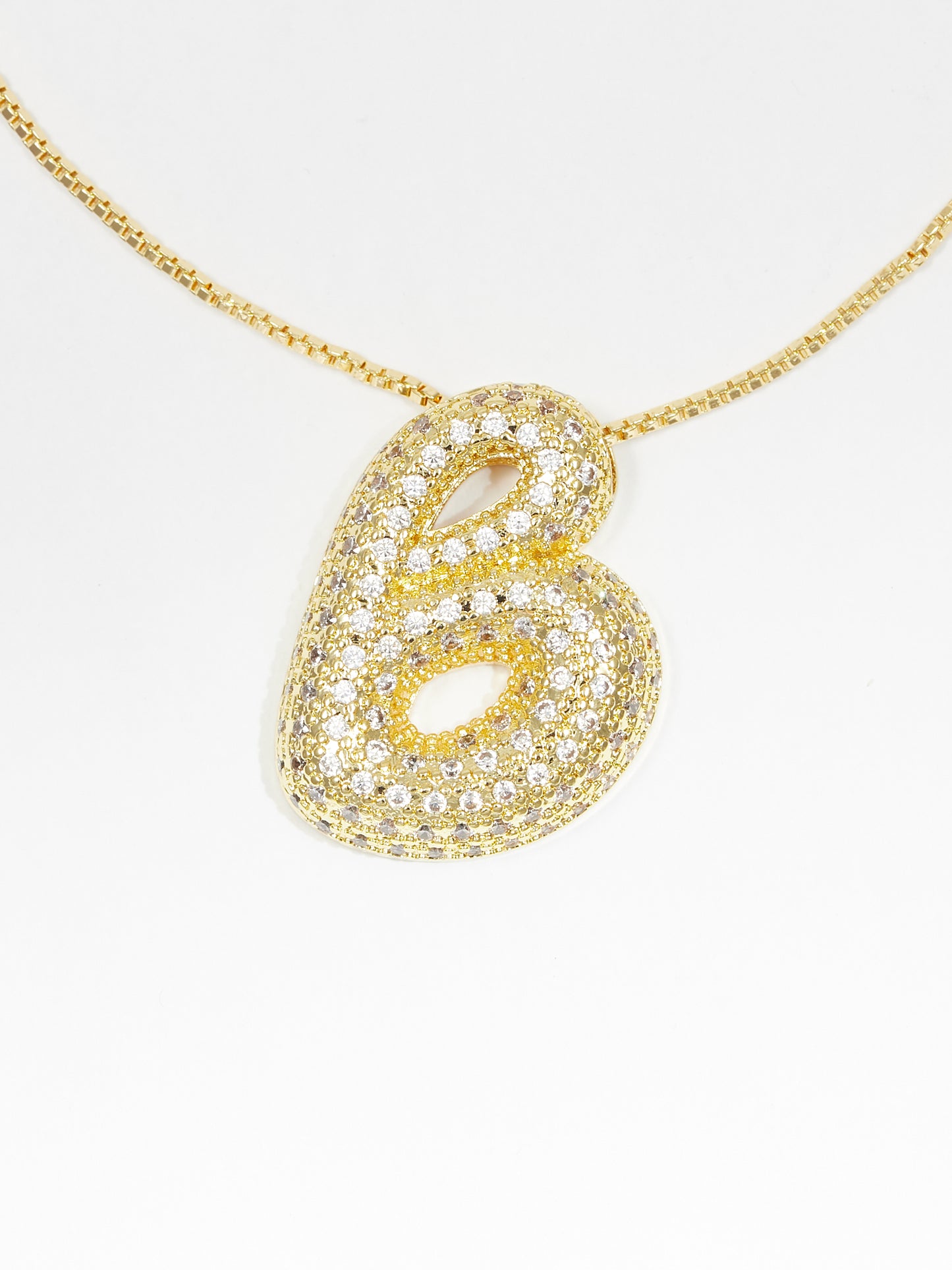 Jumbo Bling Bubble Initial Necklace