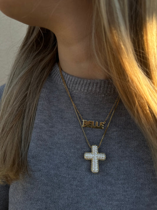 Jumbo Bubble Cross Necklace