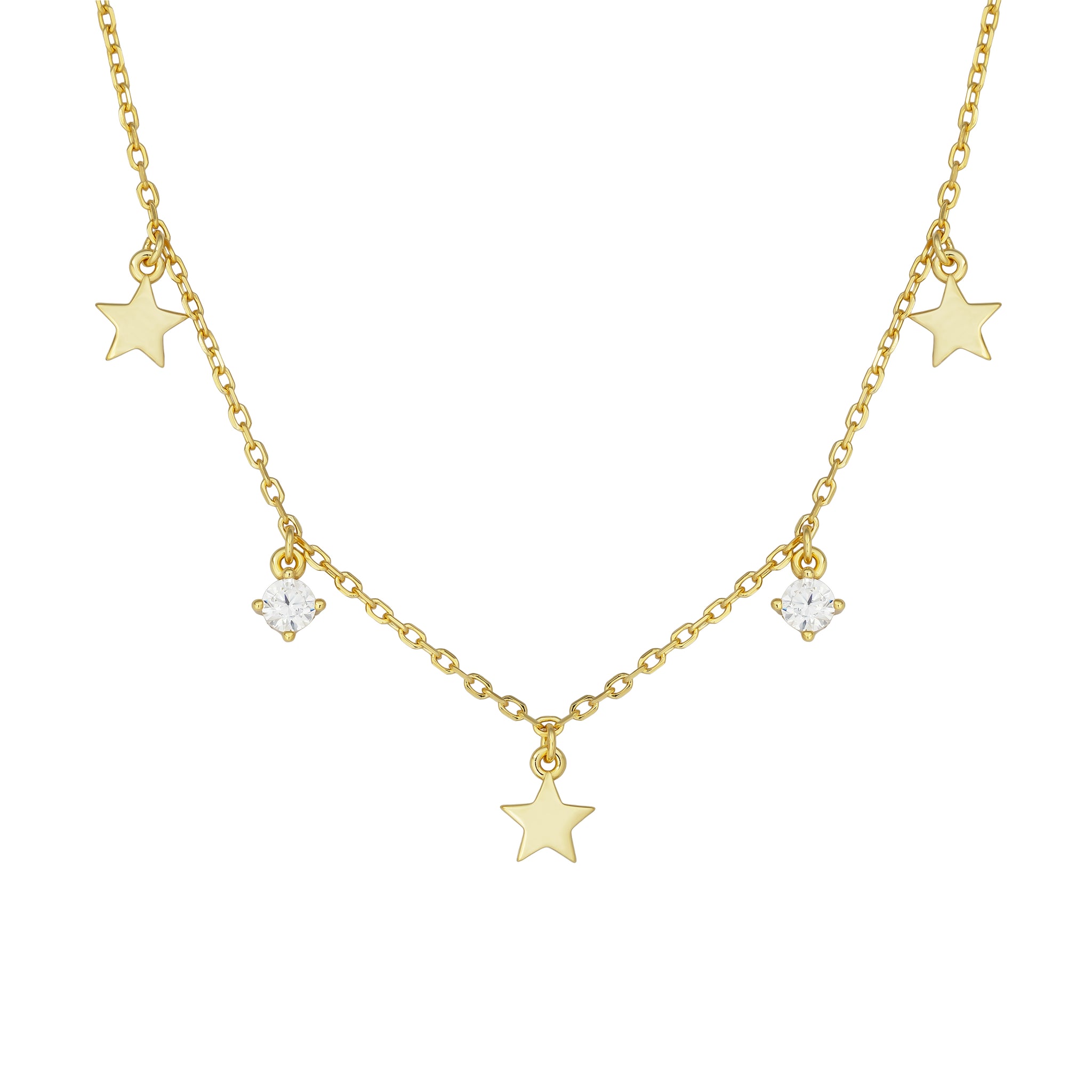 stella cz charm necklace