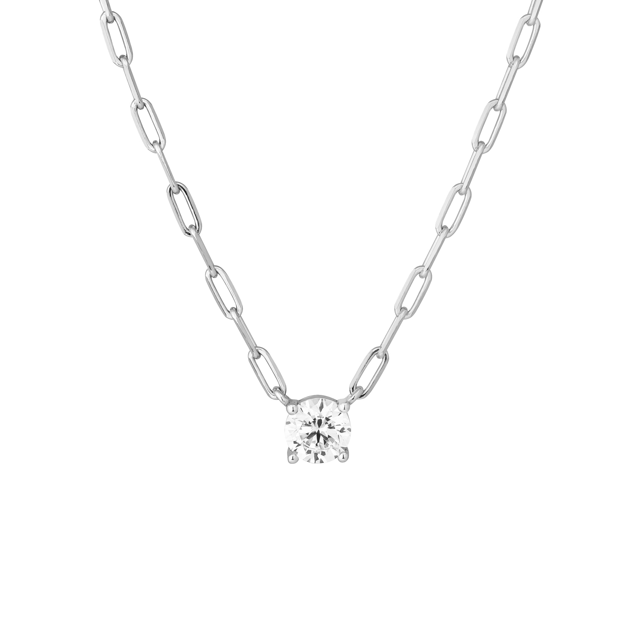 timeless chain cz necklace | silver