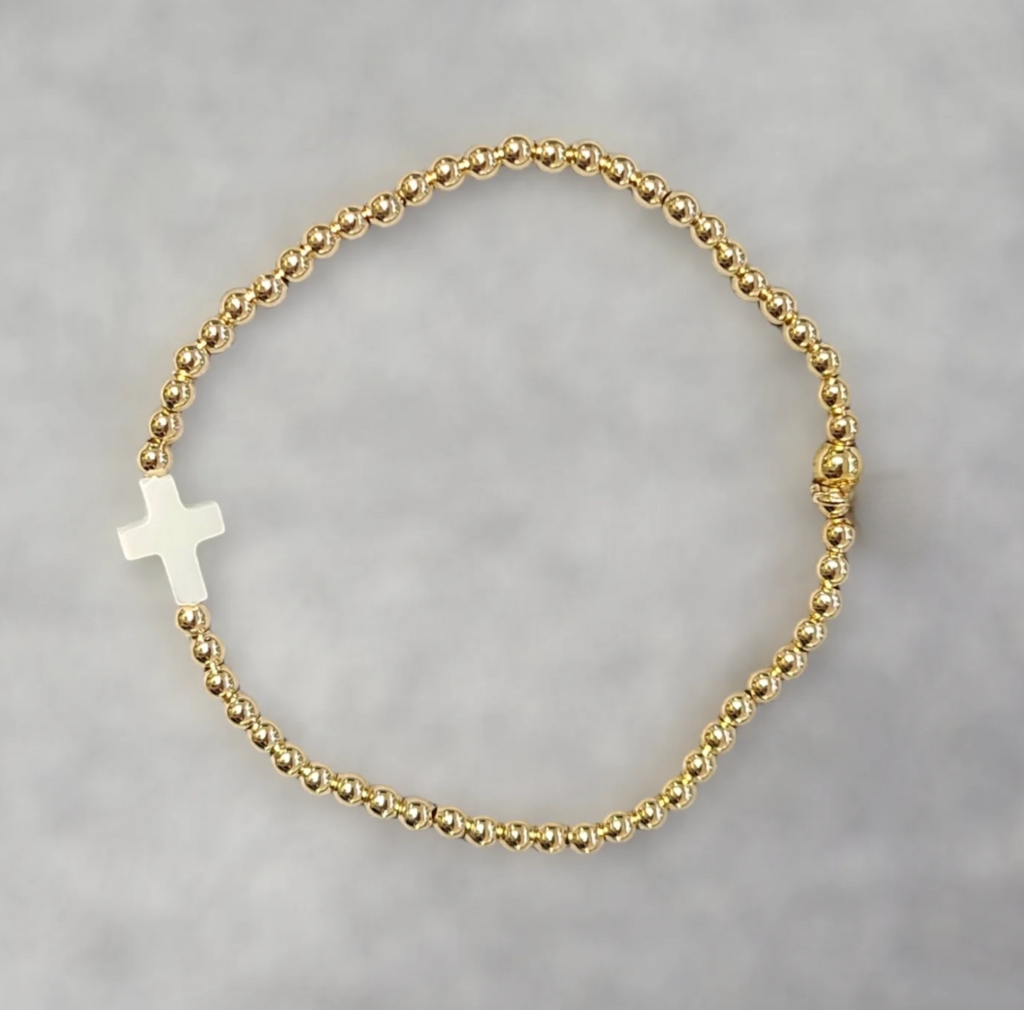 Cross Ball Bead Bracelet