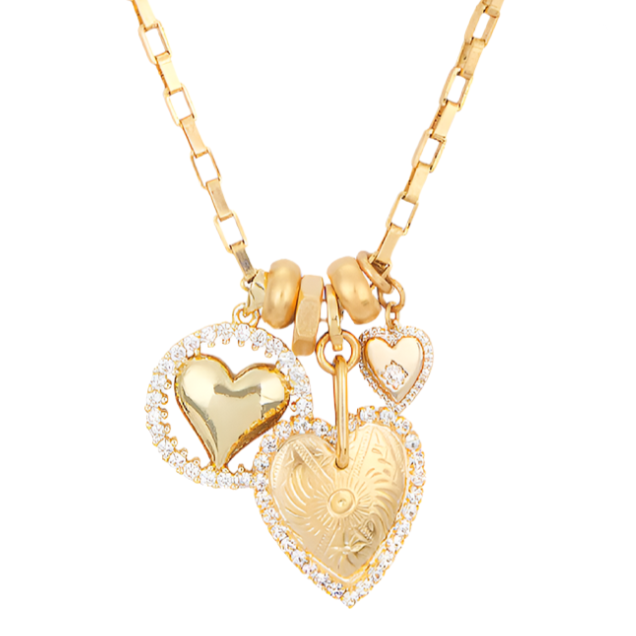 Heart Cluster Necklace