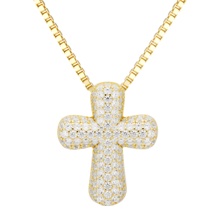 Jumbo Bubble Cross Necklace